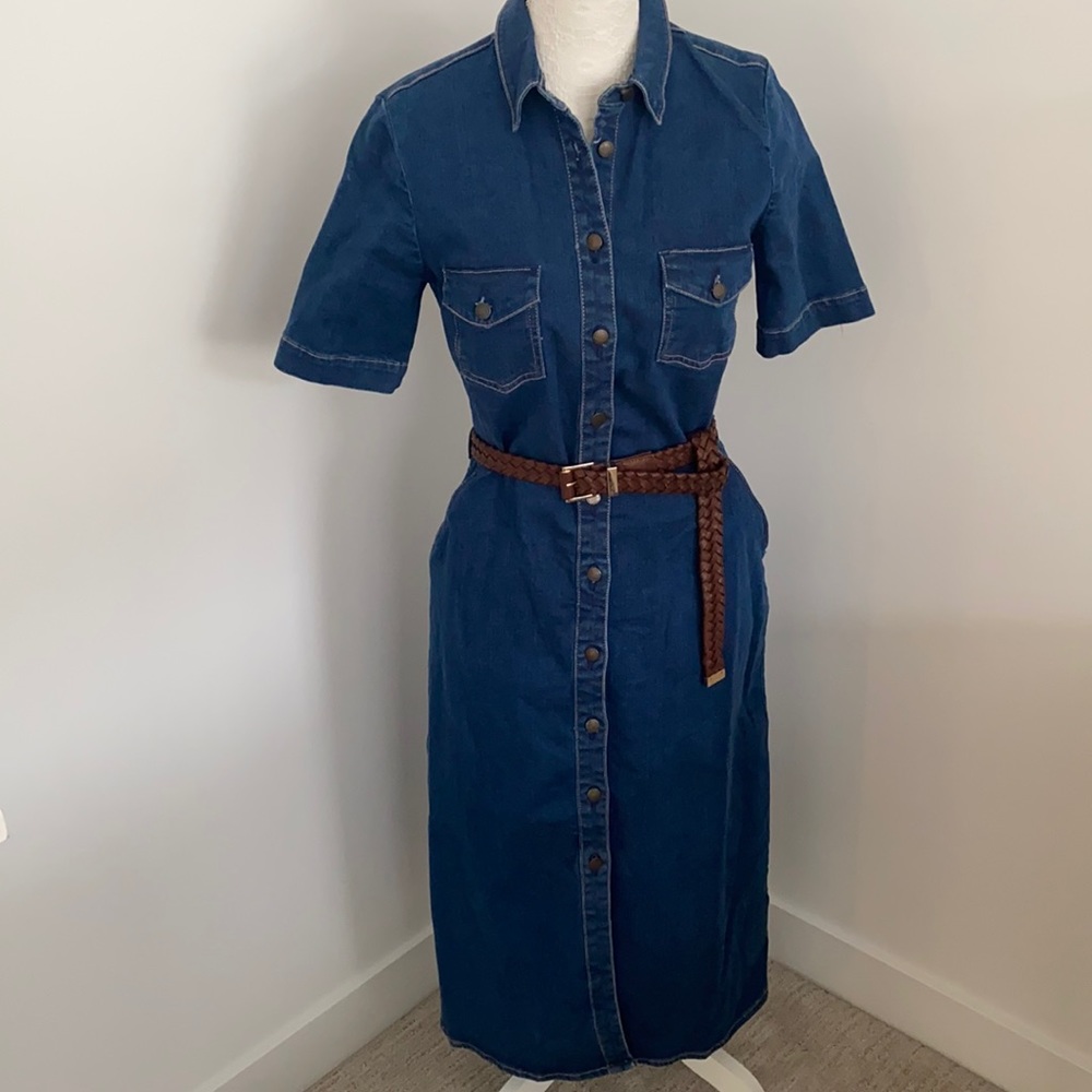 Zara Trafaluc midi denim dress